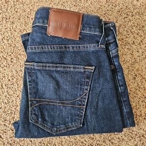 Hollister Dark Blue Slim Straight Epic Flex Men Jeans 28x34